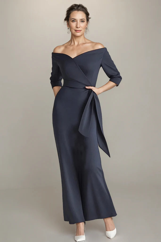 Mermaid Strapless Navy Blue Mother of The Bride Dress
